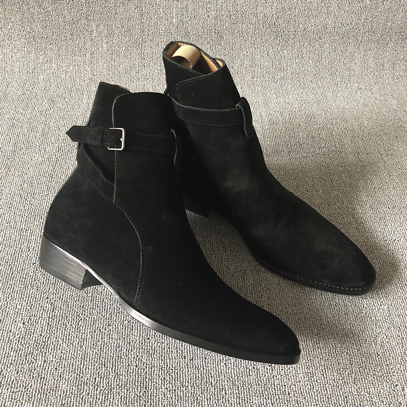 Black Brown Genuine Cow Suede  - Crossfit Male 评论和价格