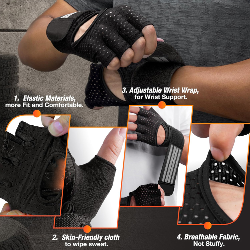 Fitness Gloves with Wrist Supp - Crossfit Gear Men 评论和价格