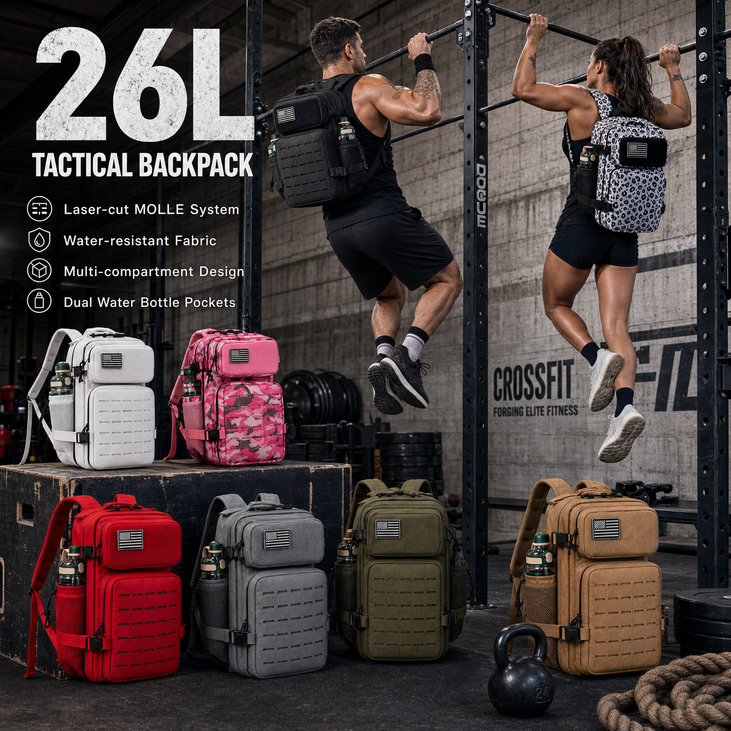 26L Gym Backpack for Men with  - Crossfit Gear Men 评论和价格