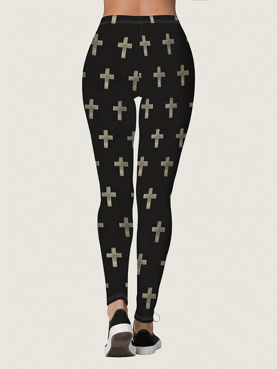 Womens High Waisted Cross Prin - Crossfit Yoga 评论和价格