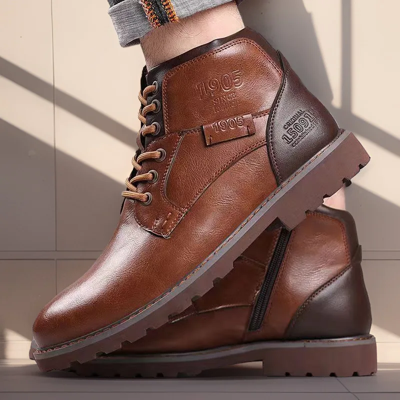 Handmade Men Boots Autumn Wint - Crossfit Male 评论和价格